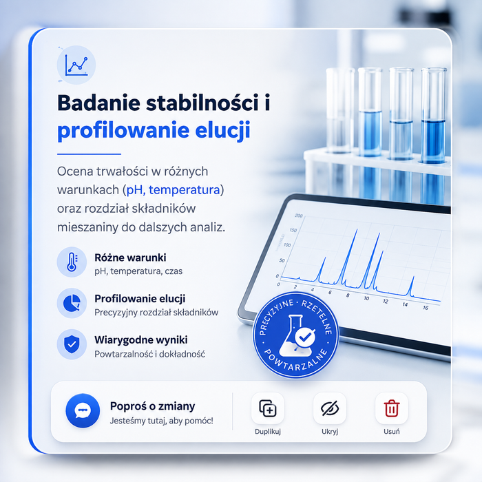 Badanie stabilności i profilowanie elucji
